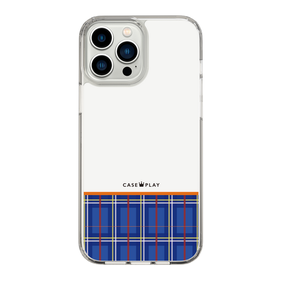 スリムプロテクションケース［ CASEPLAY Tartan Check - Blue ］