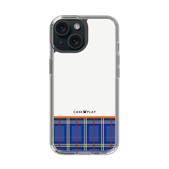 スリムプロテクションケース［ CASEPLAY Tartan Check - Blue ］