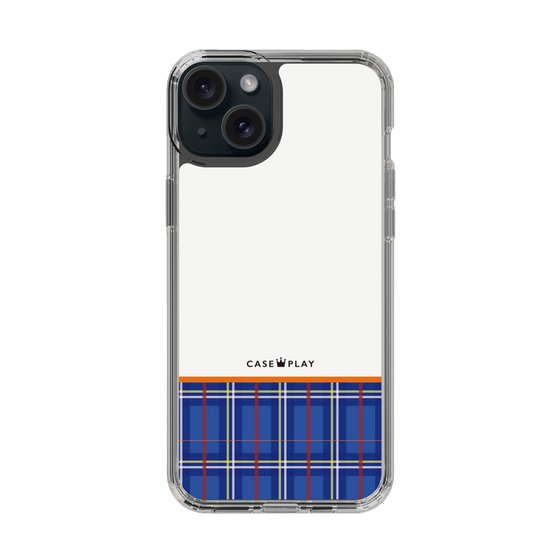 スリムプロテクションケース［ CASEPLAY Tartan Check - Blue ］