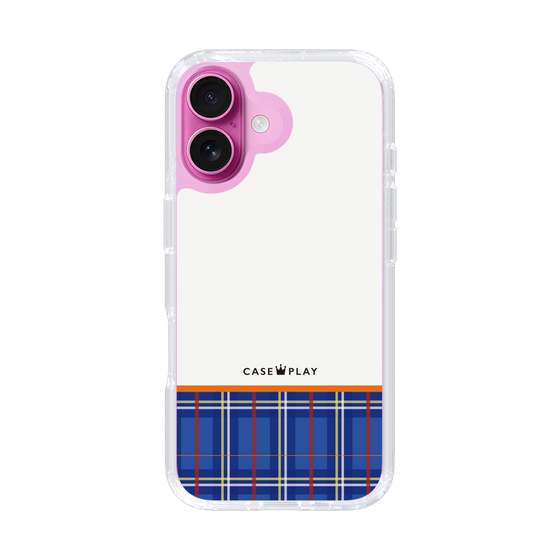 スリムプロテクションケース［ CASEPLAY Tartan Check - Blue ］