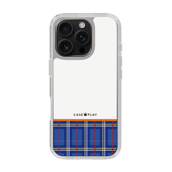 スリムプロテクションケース［ CASEPLAY Tartan Check - Blue ］