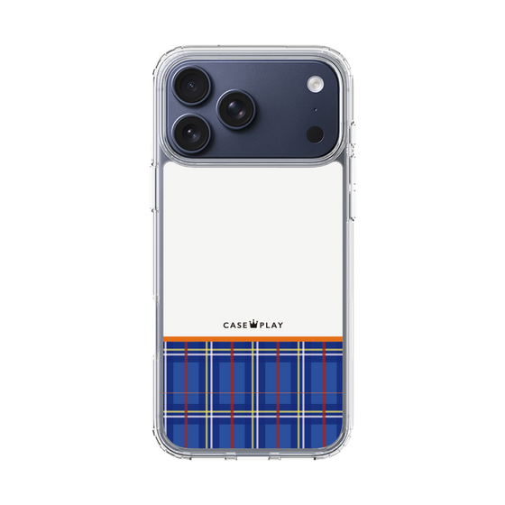 スリムプロテクションケース［ CASEPLAY Tartan Check - Blue ］