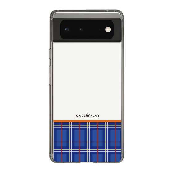 スリムプロテクションケース［ CASEPLAY Tartan Check - Blue ］