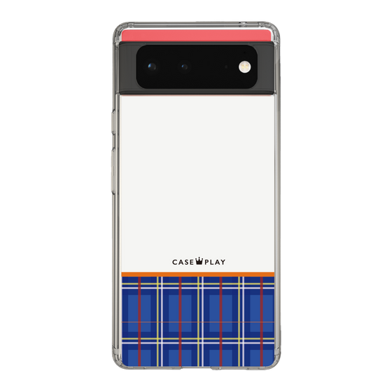 スリムプロテクションケース［ CASEPLAY Tartan Check - Blue ］