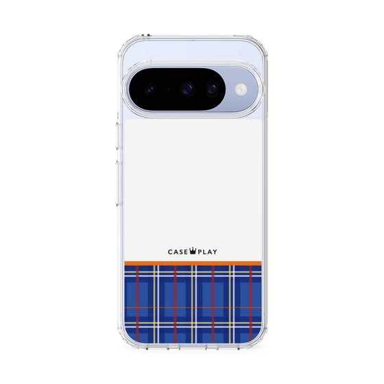 スリムプロテクションケース［ CASEPLAY Tartan Check - Blue ］
