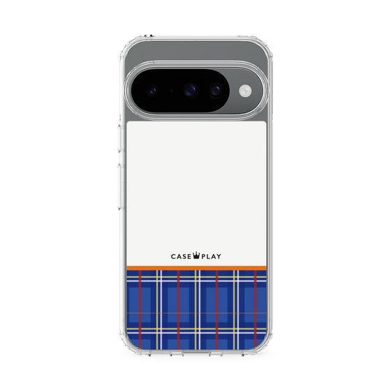 スリムプロテクションケース［ CASEPLAY Tartan Check - Blue ］
