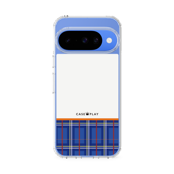 スリムプロテクションケース［ CASEPLAY Tartan Check - Blue ］