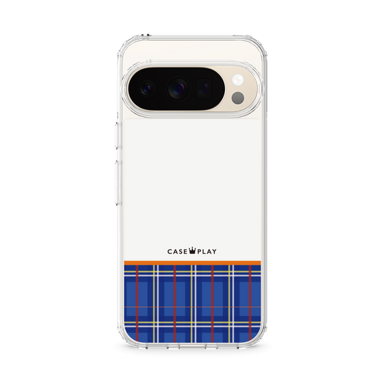 スリムプロテクションケース［ CASEPLAY Tartan Check - Blue ］