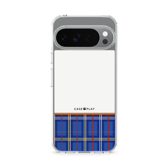 スリムプロテクションケース［ CASEPLAY Tartan Check - Blue ］