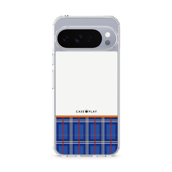 スリムプロテクションケース［ CASEPLAY Tartan Check - Blue ］