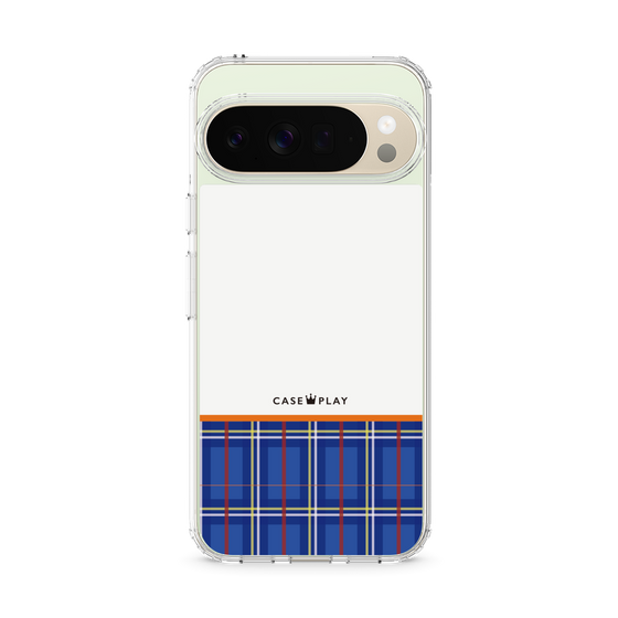 スリムプロテクションケース［ CASEPLAY Tartan Check - Blue ］