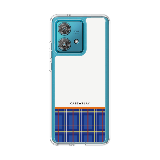 スリムプロテクションケース［ CASEPLAY Tartan Check - Blue ］