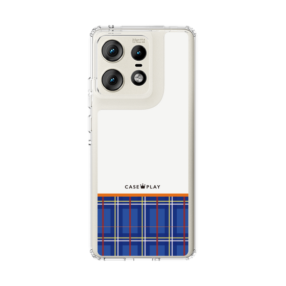 スリムプロテクションケース［ CASEPLAY Tartan Check - Blue ］