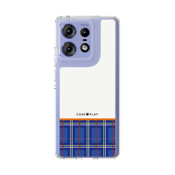 スリムプロテクションケース［ CASEPLAY Tartan Check - Blue ］