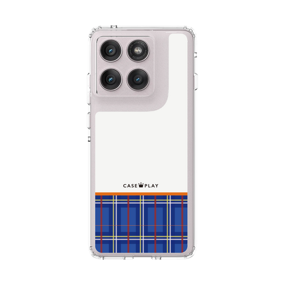 スリムプロテクションケース［ CASEPLAY Tartan Check - Blue ］