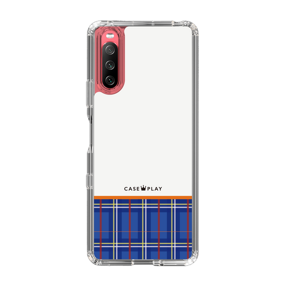 スリムプロテクションケース［ CASEPLAY Tartan Check - Blue ］