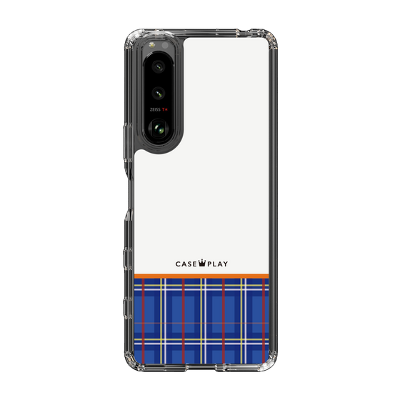 スリムプロテクションケース［ CASEPLAY Tartan Check - Blue ］