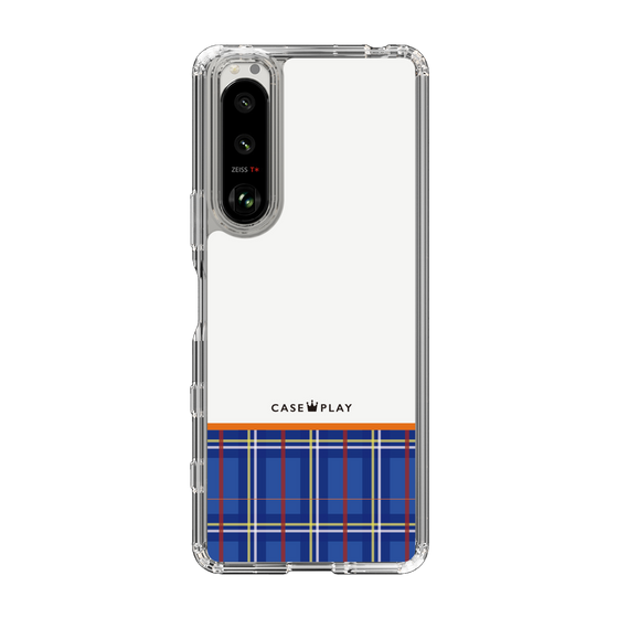 スリムプロテクションケース［ CASEPLAY Tartan Check - Blue ］