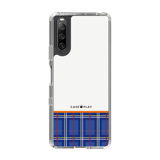 スリムプロテクションケース［ CASEPLAY Tartan Check - Blue ］