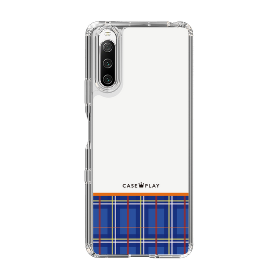 スリムプロテクションケース［ CASEPLAY Tartan Check - Blue ］