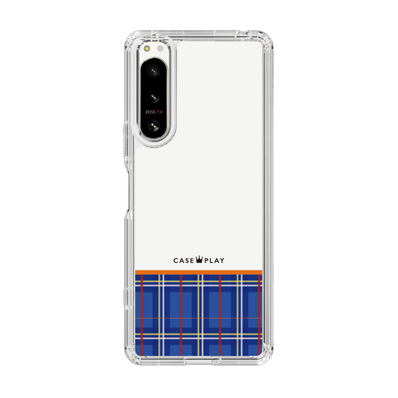 スリムプロテクションケース［ CASEPLAY Tartan Check - Blue ］