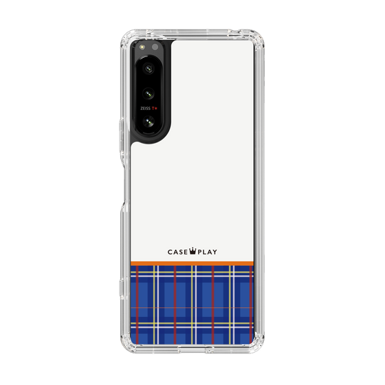 スリムプロテクションケース［ CASEPLAY Tartan Check - Blue ］