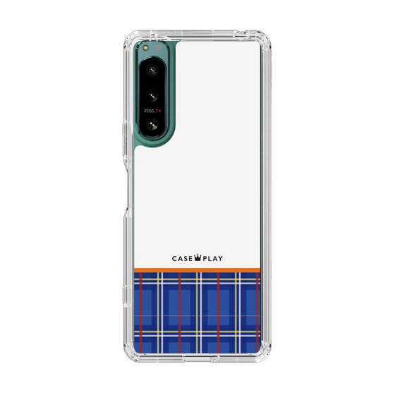 スリムプロテクションケース［ CASEPLAY Tartan Check - Blue ］