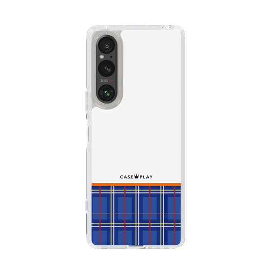 スリムプロテクションケース［ CASEPLAY Tartan Check - Blue ］