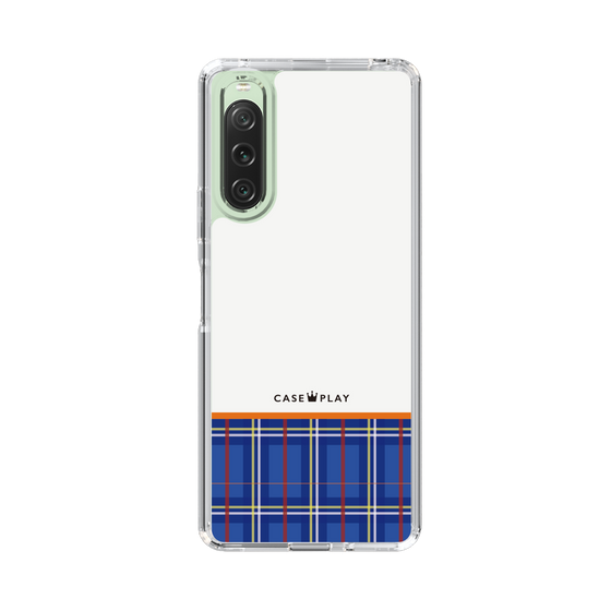 スリムプロテクションケース［ CASEPLAY Tartan Check - Blue ］