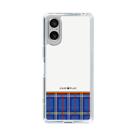 スリムプロテクションケース［ CASEPLAY Tartan Check - Blue ］