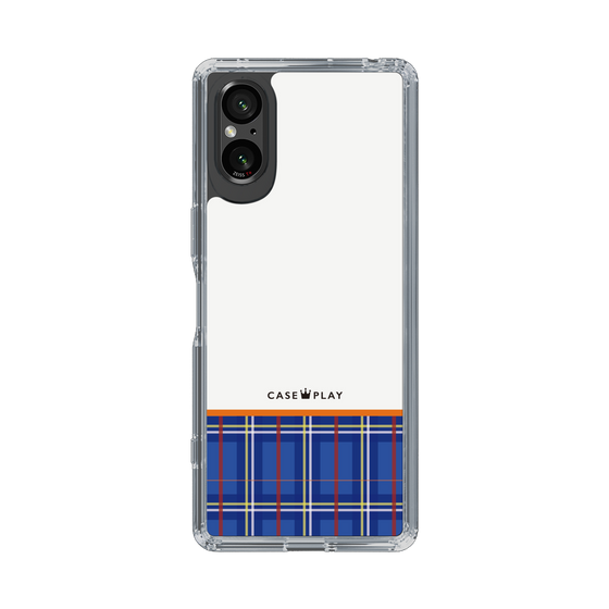 スリムプロテクションケース［ CASEPLAY Tartan Check - Blue ］