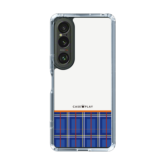 スリムプロテクションケース［ CASEPLAY Tartan Check - Blue ］