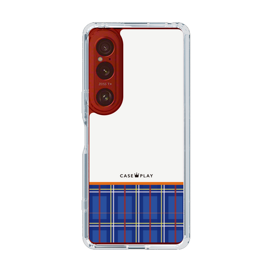 スリムプロテクションケース［ CASEPLAY Tartan Check - Blue ］