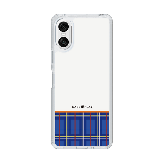 スリムプロテクションケース［ CASEPLAY Tartan Check - Blue ］