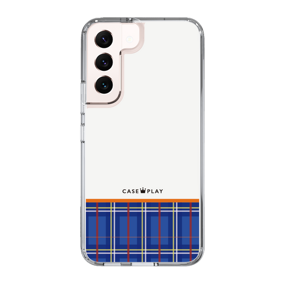 スリムプロテクションケース［ CASEPLAY Tartan Check - Blue ］