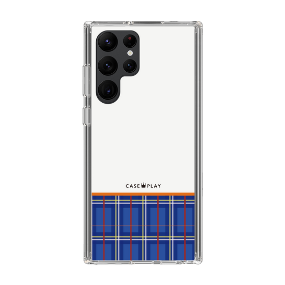 スリムプロテクションケース［ CASEPLAY Tartan Check - Blue ］