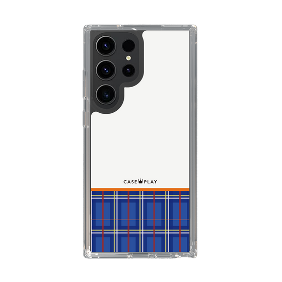 スリムプロテクションケース［ CASEPLAY Tartan Check - Blue ］