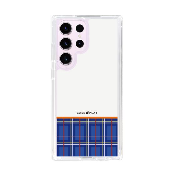 スリムプロテクションケース［ CASEPLAY Tartan Check - Blue ］