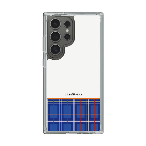 スリムプロテクションケース［ CASEPLAY Tartan Check - Blue ］