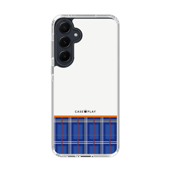 スリムプロテクションケース［ CASEPLAY Tartan Check - Blue ］