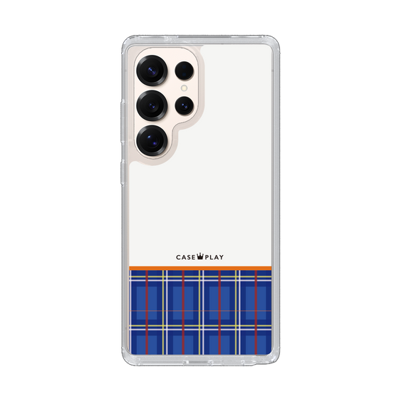 スリムプロテクションケース［ CASEPLAY Tartan Check - Blue ］