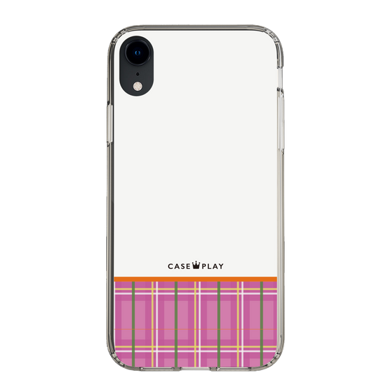 スリムプロテクションケース［ CASEPLAY Tartan Check - Pink ］