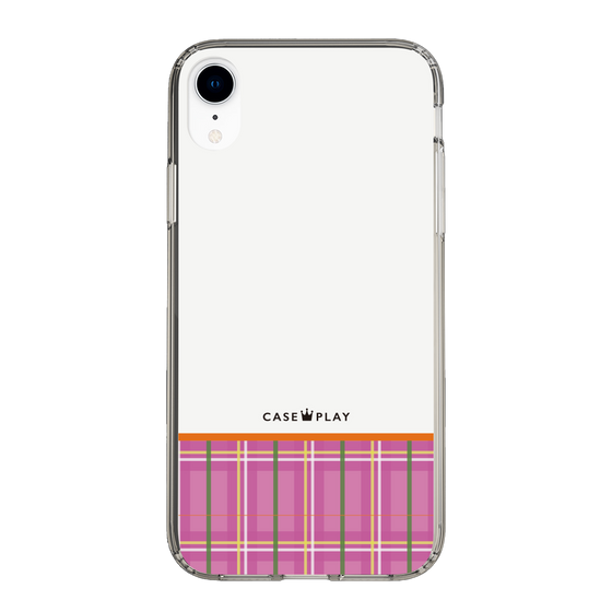 スリムプロテクションケース［ CASEPLAY Tartan Check - Pink ］