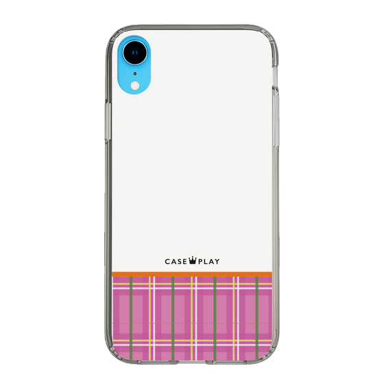 スリムプロテクションケース［ CASEPLAY Tartan Check - Pink ］