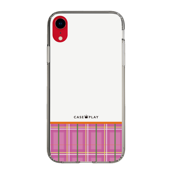 スリムプロテクションケース［ CASEPLAY Tartan Check - Pink ］