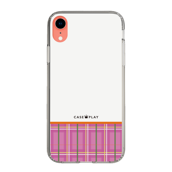 スリムプロテクションケース［ CASEPLAY Tartan Check - Pink ］