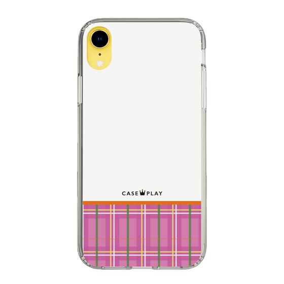 スリムプロテクションケース［ CASEPLAY Tartan Check - Pink ］