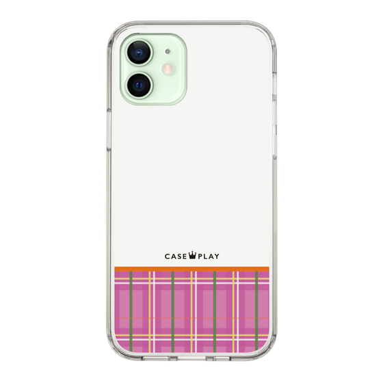 スリムプロテクションケース［ CASEPLAY Tartan Check - Pink ］