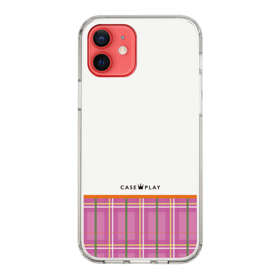 スリムプロテクションケース［ CASEPLAY Tartan Check - Pink ］