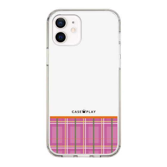 スリムプロテクションケース［ CASEPLAY Tartan Check - Pink ］